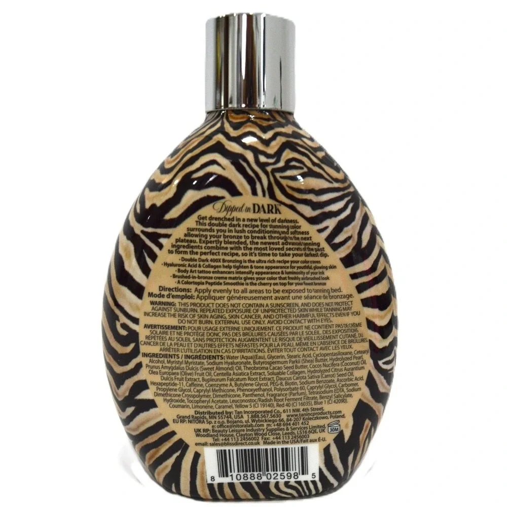Brown Sugar Dipped in Dark 400X Bronzer Tanning Lotion 13.5oz Collagen